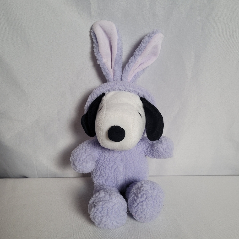 Hallmark Peanuts Snoopy Plush Easter Purple Bunny Costume 10"